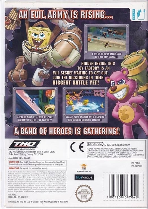 Nicktoons Attack of the Toybots - Wii (B Grade) (Genbrug)